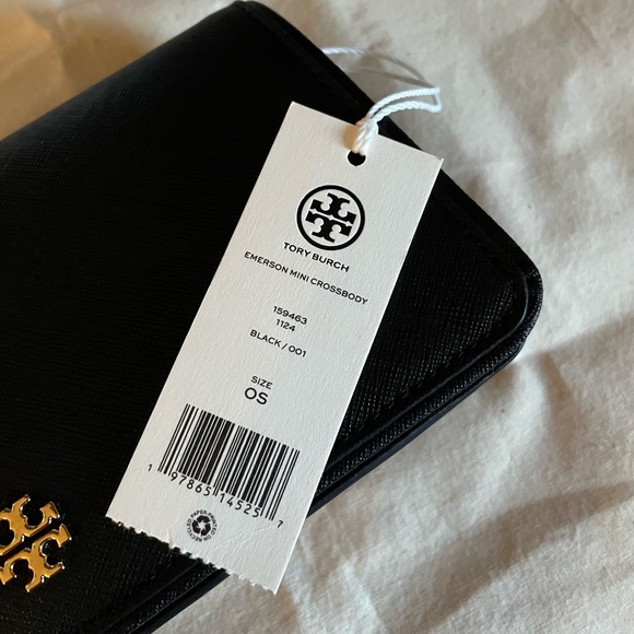 New, authentic tory burch Emerson mini crossbody bag black - Picture 12 of 12